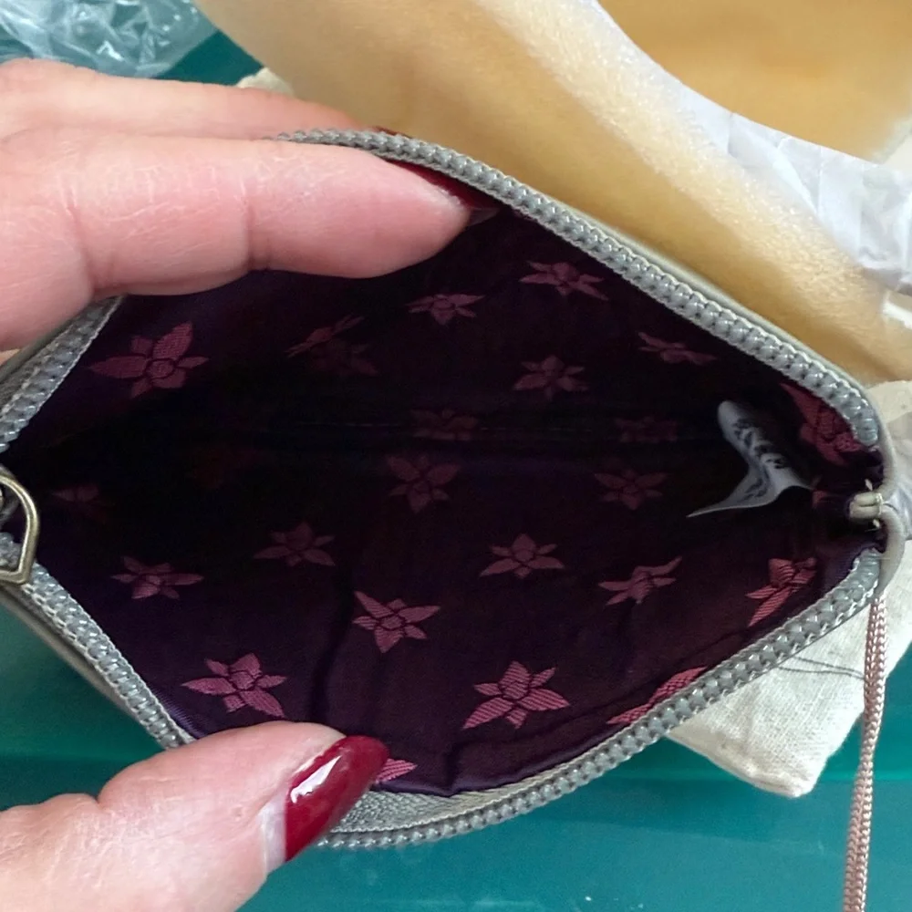 Anna Anuschka-Hand painted “ Leather coin purse .